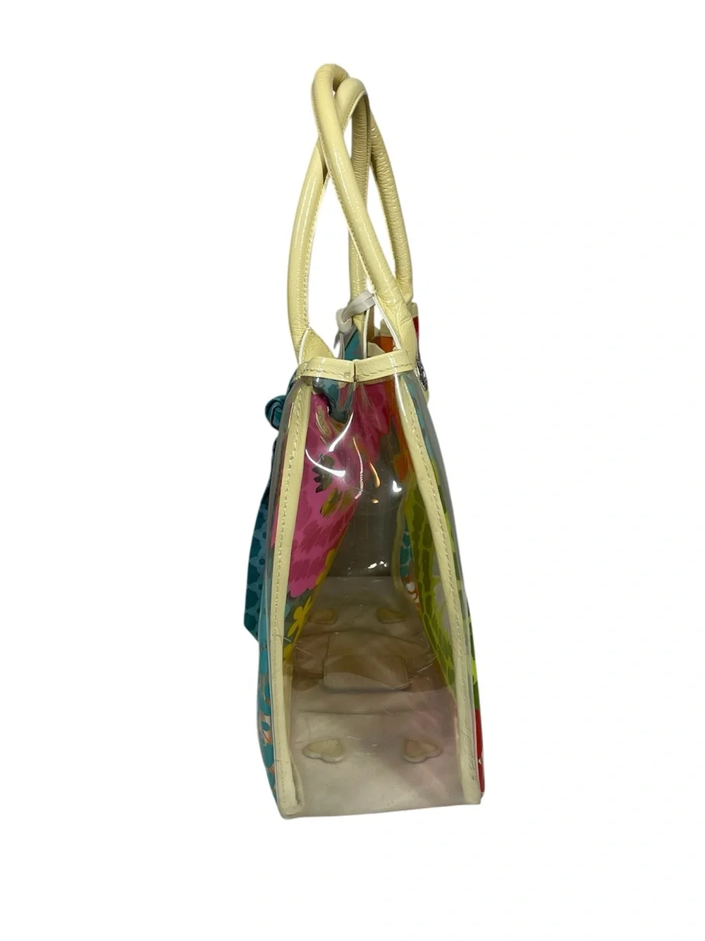 Brighton Petal Play Clear Tote Bag PVC Wipeable Vinyl Beach Floral w/accessories